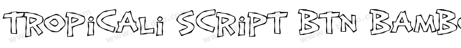 Tropicali Script BTN Bamboo字体转换